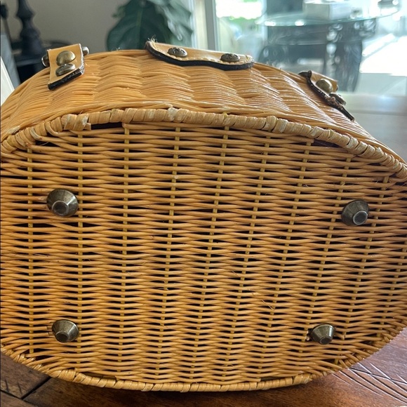 Patricia Nash Spring Boho Yellow Basket Handbag Majadas Bag - Picture 8 of 16